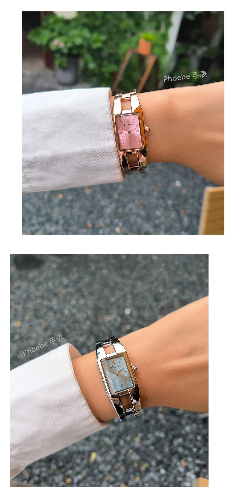 ساعة نسائية على شكل سوار فاخرة ومتطورة، تصميم مربع عصري ومتعدد الاستخدامات، 2026 ساعة كوارتز نسائية جديدة. #2