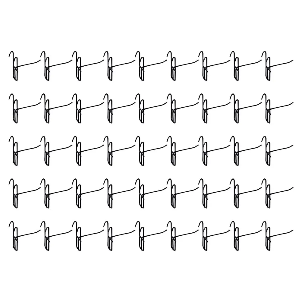 

50pcs Grid Wall Metal Pegboard Heavy Duty Storage Hangers Home Office Easy Install Adjustable Tools Jewelry Display