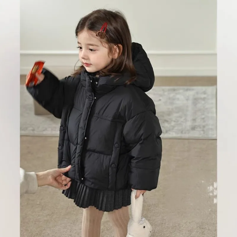 

Верхняя одежда для девочек, корейская версия, модная пуховая и хлопковая куртка, зимняя одежда, свободная, теплая, толстая, мягкая и удобная
