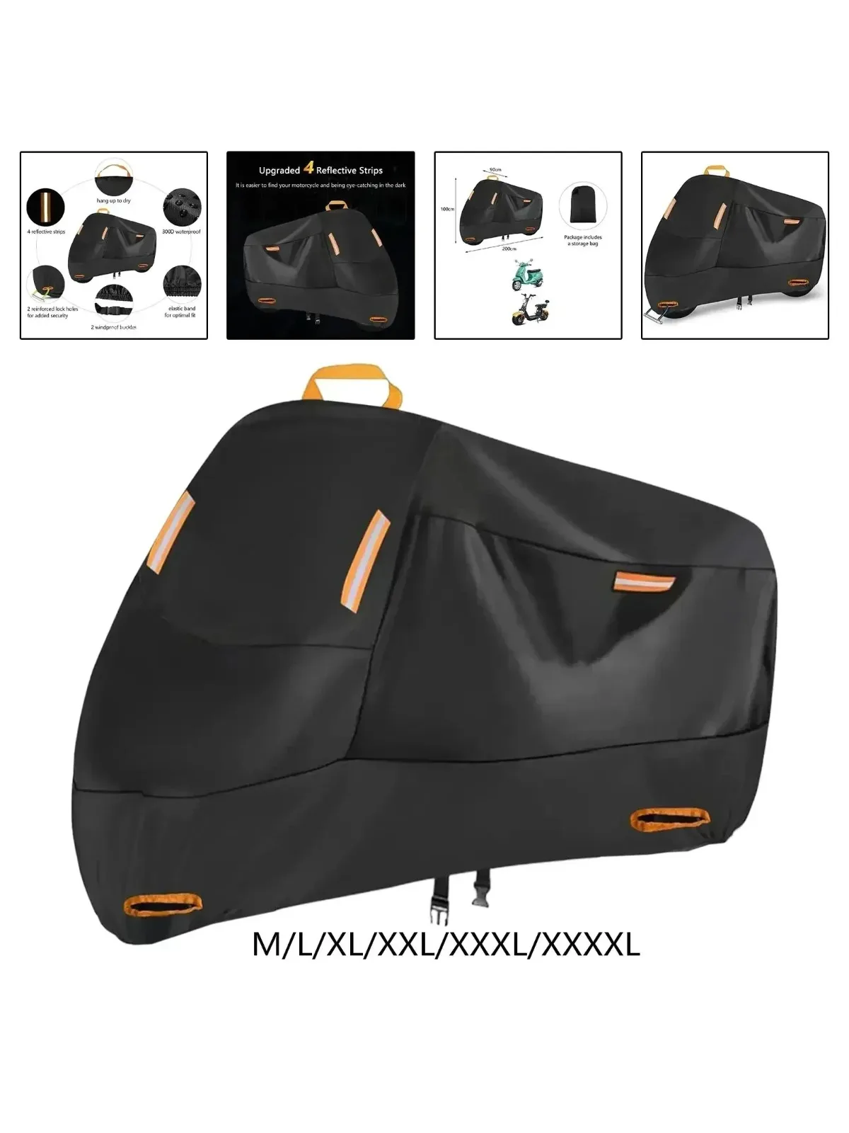 Motorradabdeckung, wasserdicht, für alle Jahreszeiten, staubdicht, UV-Schutz, für den Innen- und Außenbereich, abriebfestes Material, Motorradabdeckung.