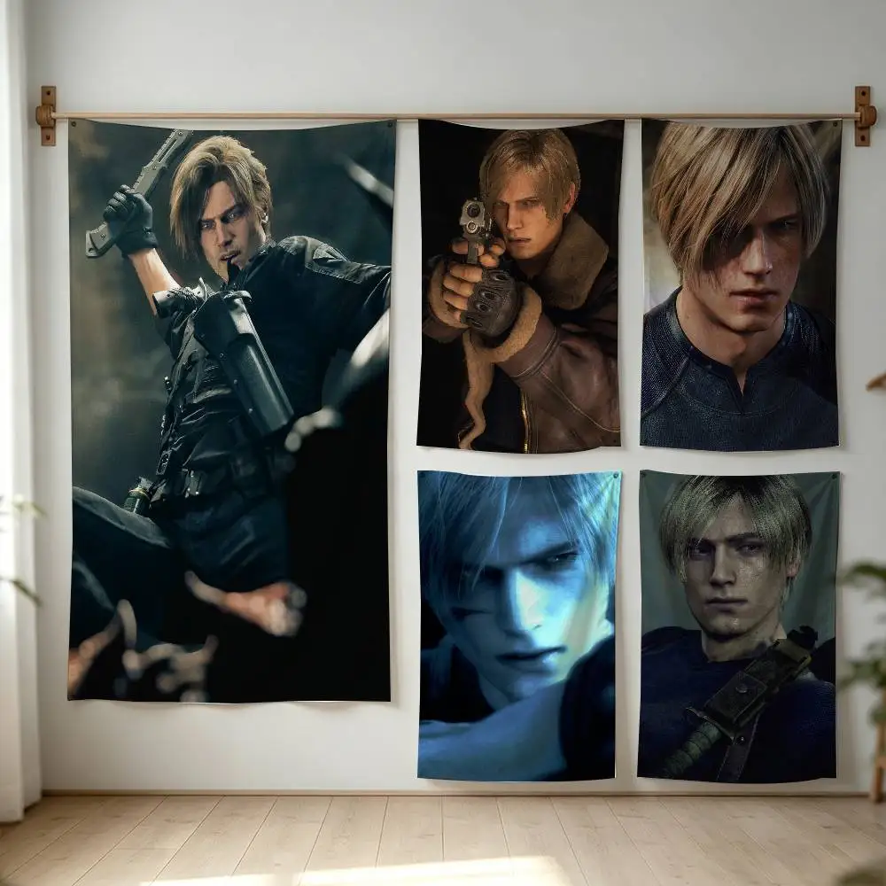 L-Leon S. K-Kennedy Flag Digital Printing Banner for Garage Wall Out Door Decoration