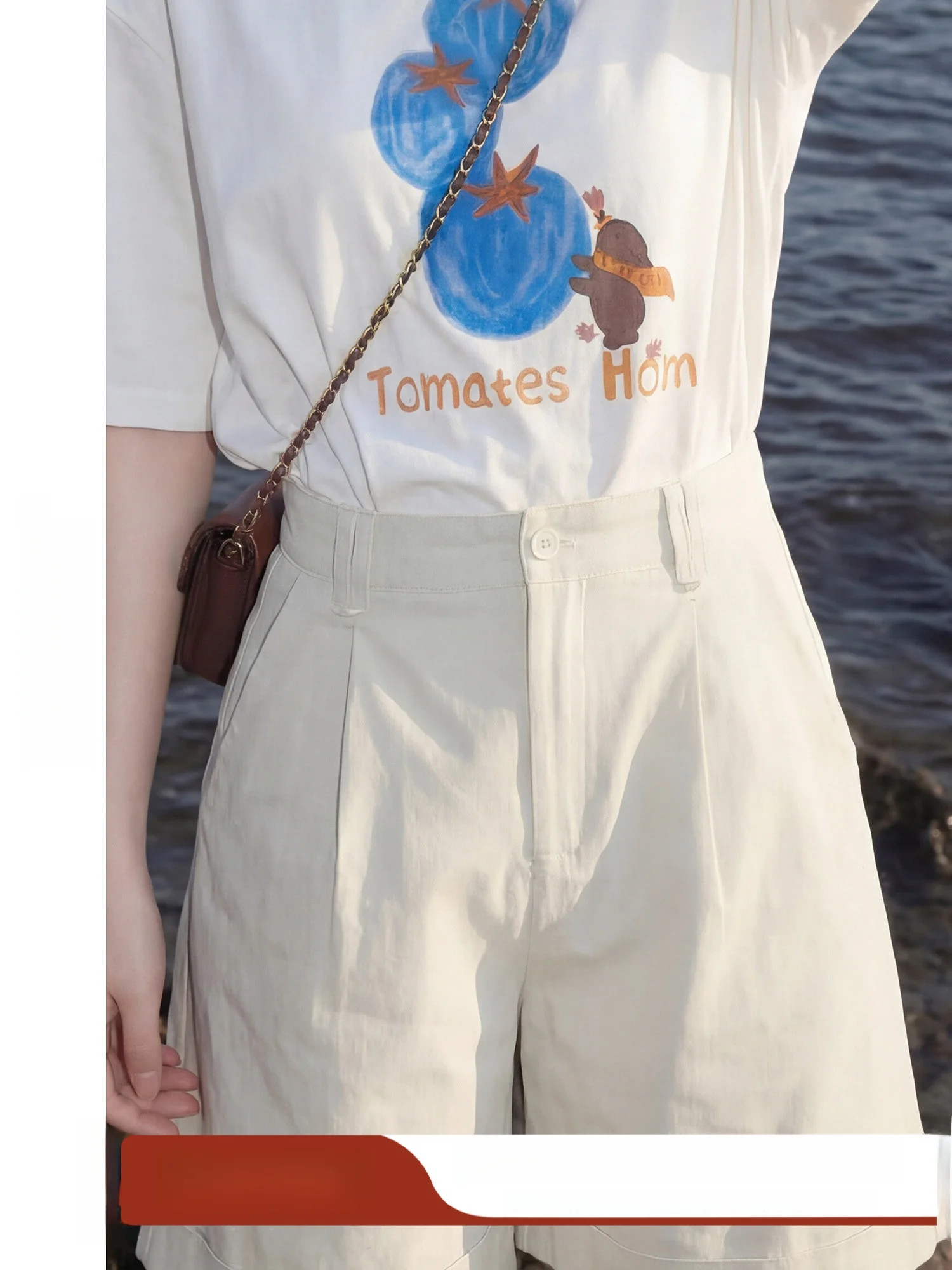 

Широкие повседневные шорты с высокой талией, белые, универсальные, свободного кроя, летние, новинка 2026 года, элегантные, простые, из полиэфирного волокна, женские брюки