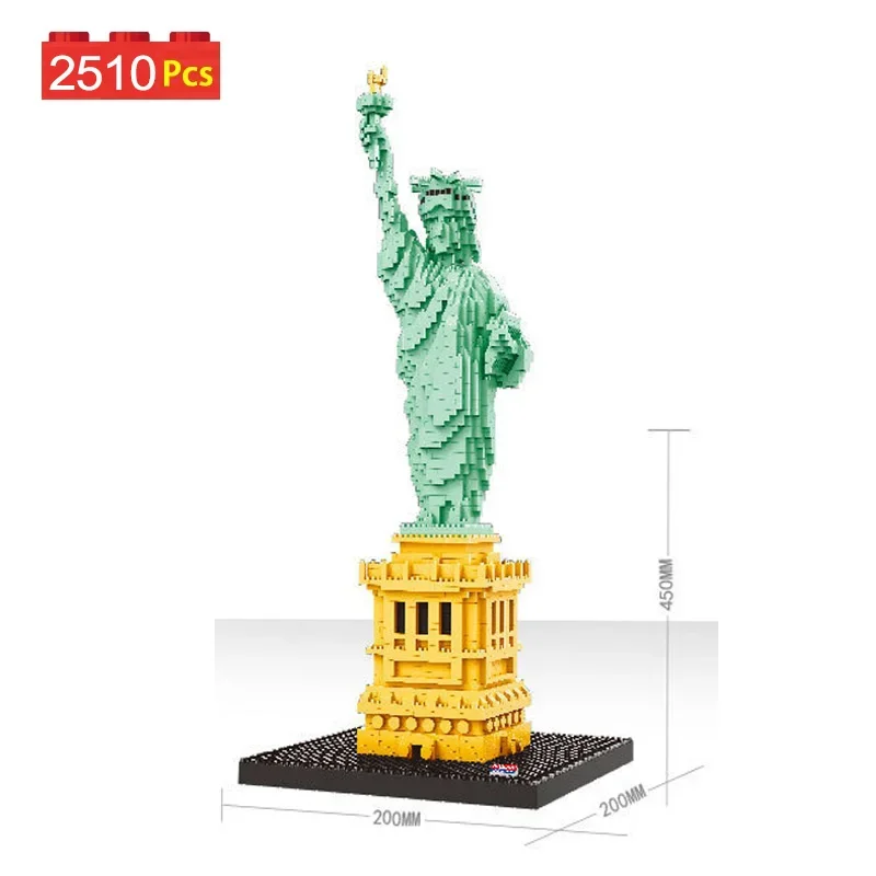 2510 Pcs Statue of Liberty Miniature Building Blocks to Provide Creative and Historical Gifts for Adults and Chi Model