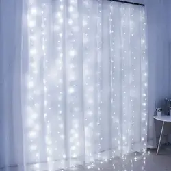 Cortina LED String Lights com controle remoto, USB Plug-in, férias, casamento, quarto, Natal, decoração do quarto, estética