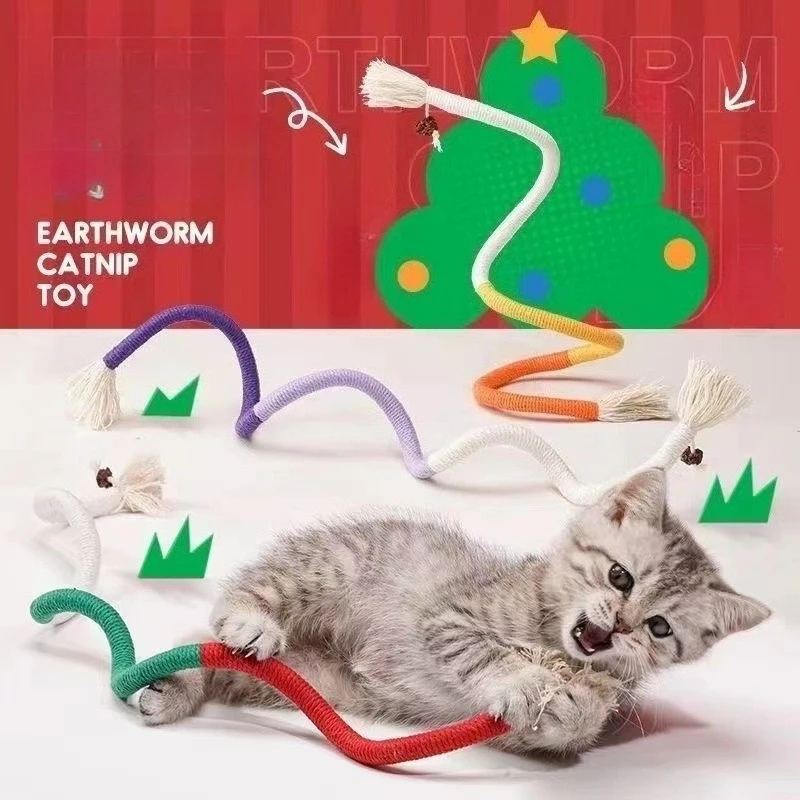 

1PC Cat Bite Rope Toy Grinding Teeth Durable Teasing Cat Rope Toy