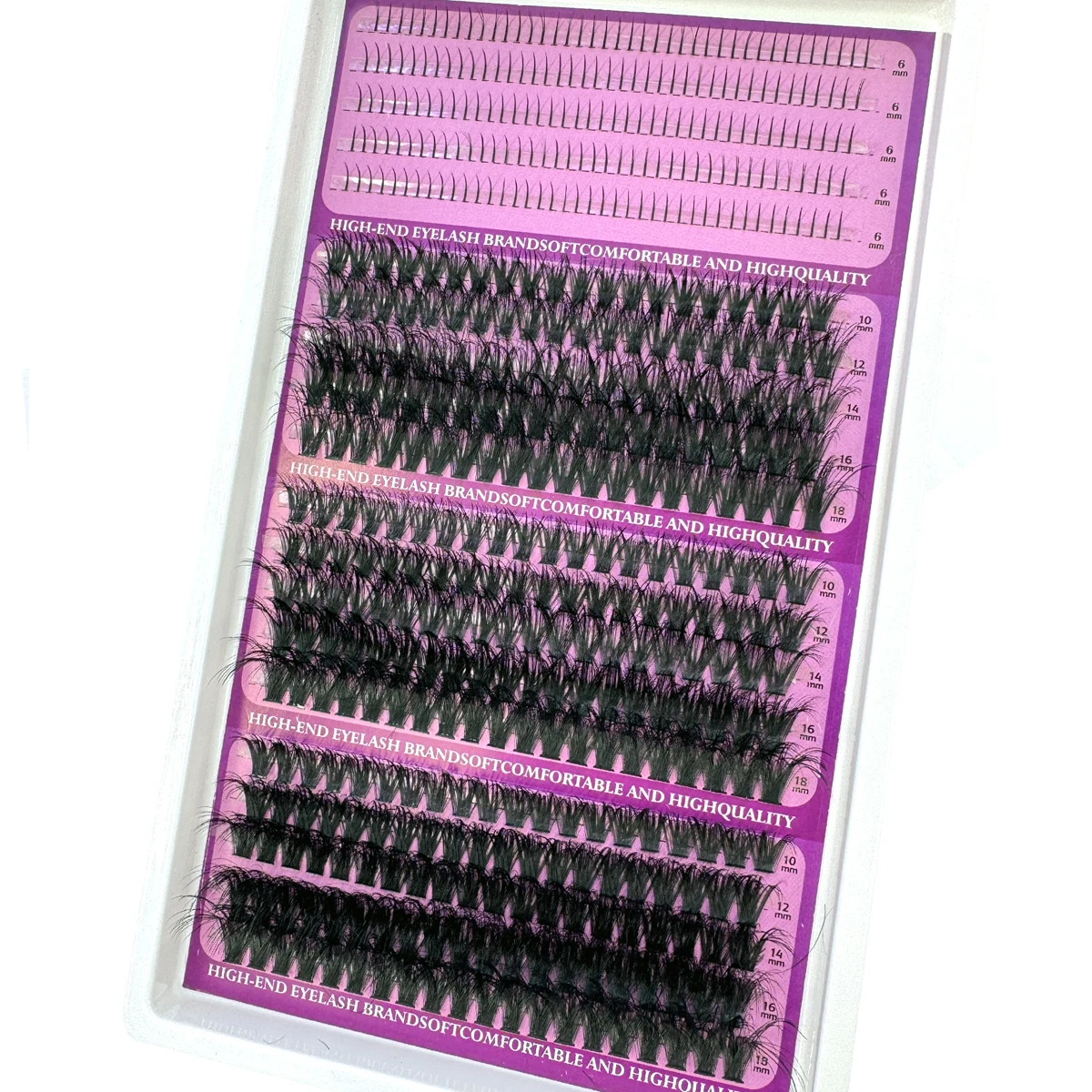 20 Reihen Wimpernspikes Wimperncluster Volumen Einzelwimpern Wispy Wimpern DIY Spiky Lash Extension Manga Cluster Wimpern – Detail 22