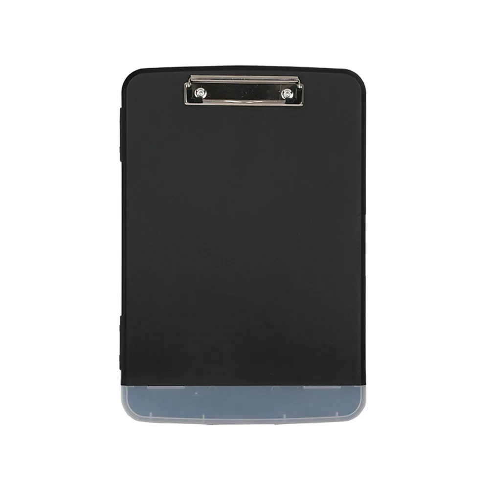 

Clipboard File Storage Box A4 Paper Holder Lightweight Office School Supplies Black Color Writing Pad Portable Document