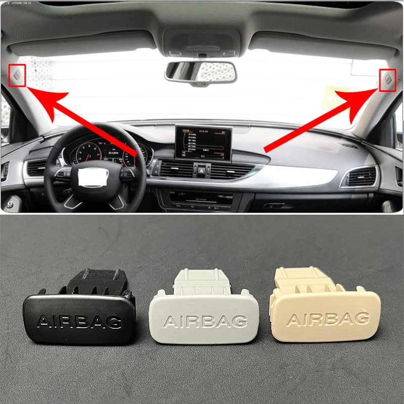 1PC Car A Pillar AIRBAG Cover Clip Insert Badge Trim For Audi A6 C7 4G Avant Allroad S6 RS6 2012-2018 4G0868171 4G0 868 171