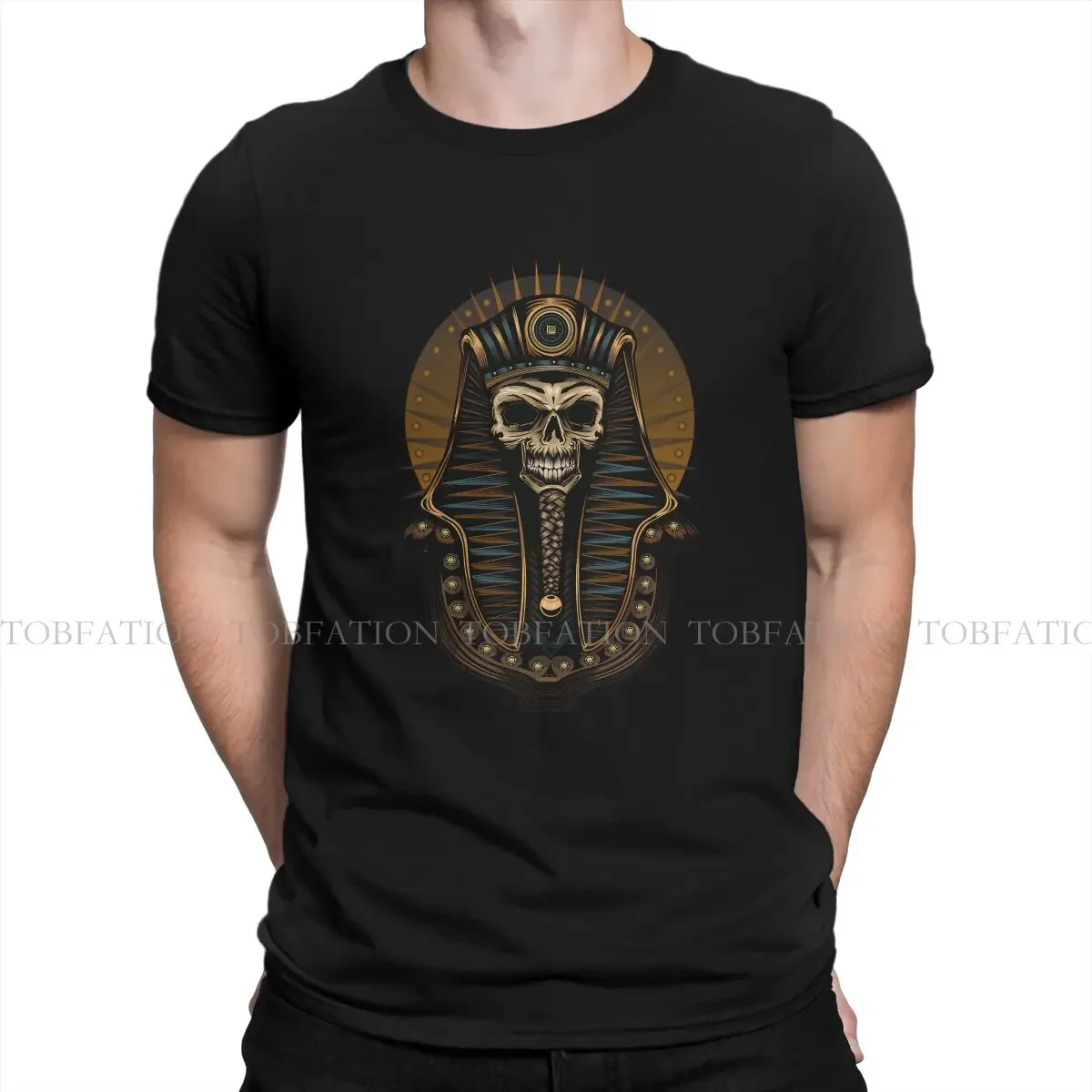 Egyptian TShirt for Men Pharaoh Classic Basic Summer 100% Cotton Tee T Shirt Novelty New Design Fluffy