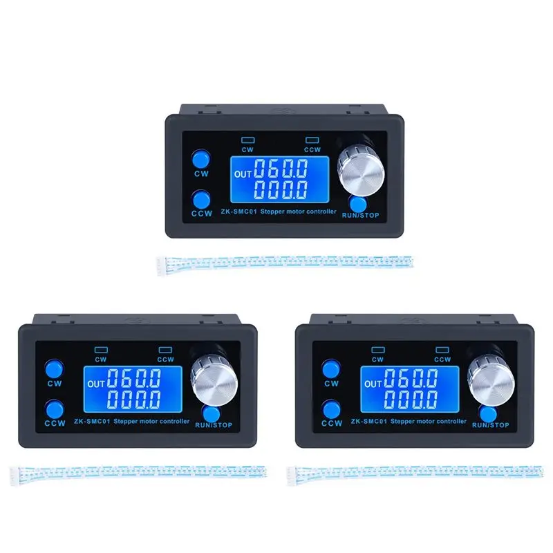 

Контроллер шагового двигателя ABVT-3X DC 5-30V с ЧПУ, регулируемый модуль управления шаговым двигателем с HD-дисплеем, подходит для Nema42/57