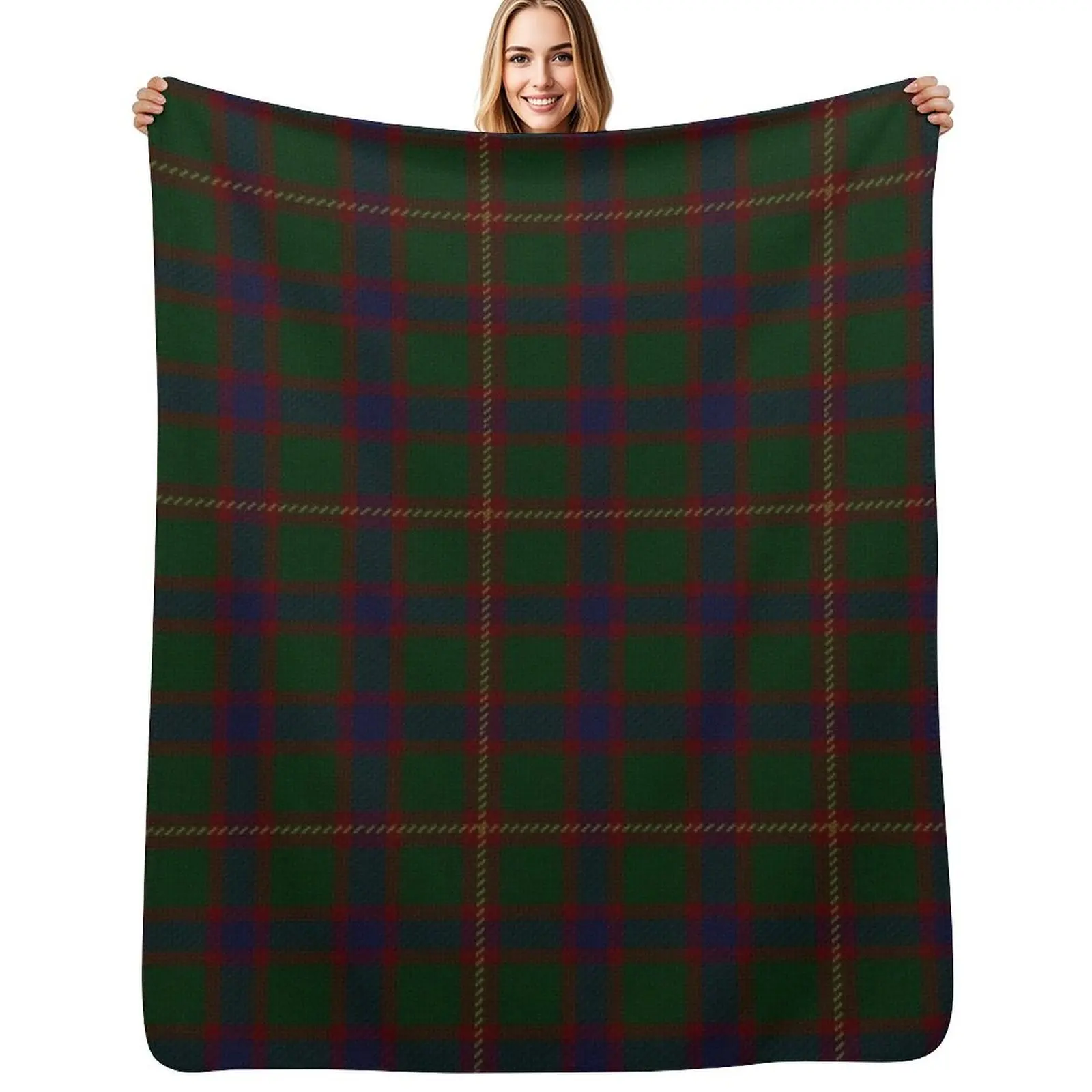 

Clan Hall Tartan Throw Blanket Custom Soft Big Hair Soft Blankets