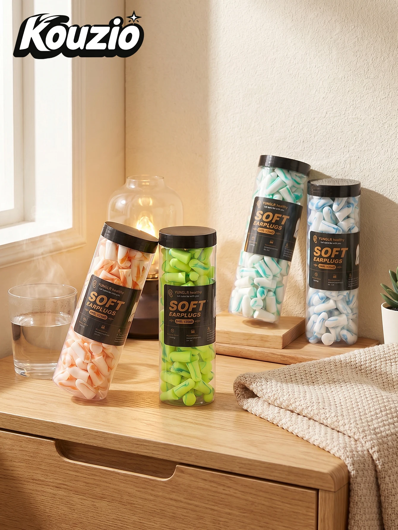 Soft Foam Ear Plugs for Sleep, Noise Reduction Earplugs for Snoring, Travel, Studying, Concerts and Hearing Protection
