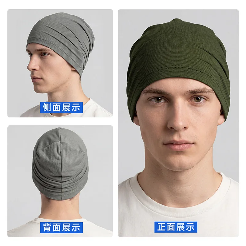 Schnell Trocknende Atmungsaktive Stretch-Beanie-Mütze Unisex Sport-Laufmütze Fahrrad-Unterhelm-Kappe Schweißabsorbierende Mütze – Detail 13