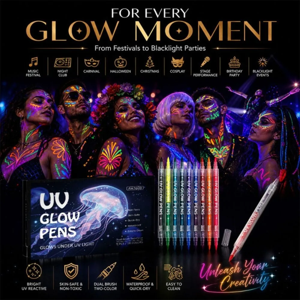 Body Pinting Face Body Art Paint Professional Multifunctional Drawing Art Pen Durable Portable Oil Painting Brushes for Kids
