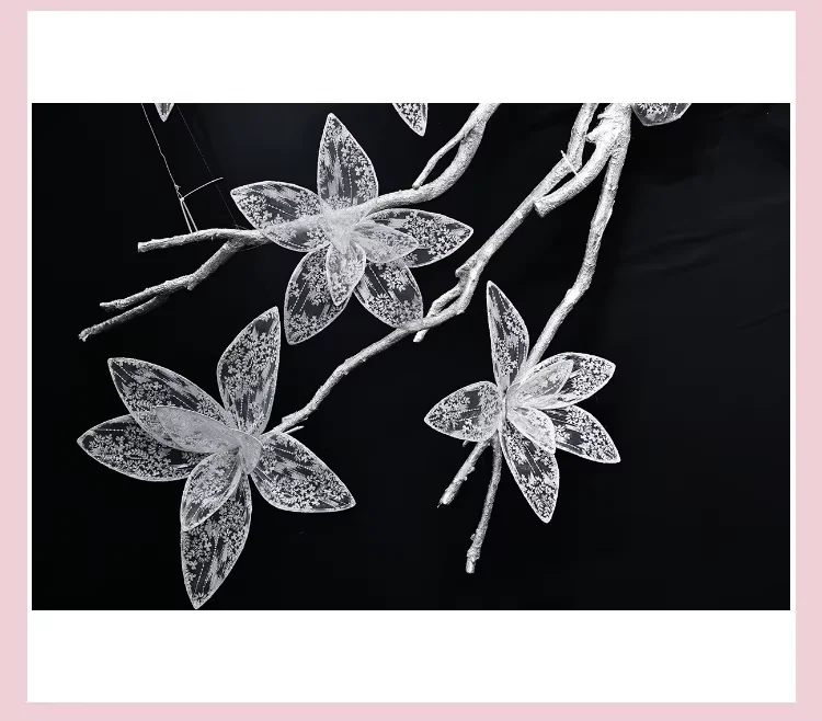 

3pcs Artistic Fragrant Orchid Mesh Wedding Lace Flower Organ Gauze for Background Decoration Window Display Beauty Installation