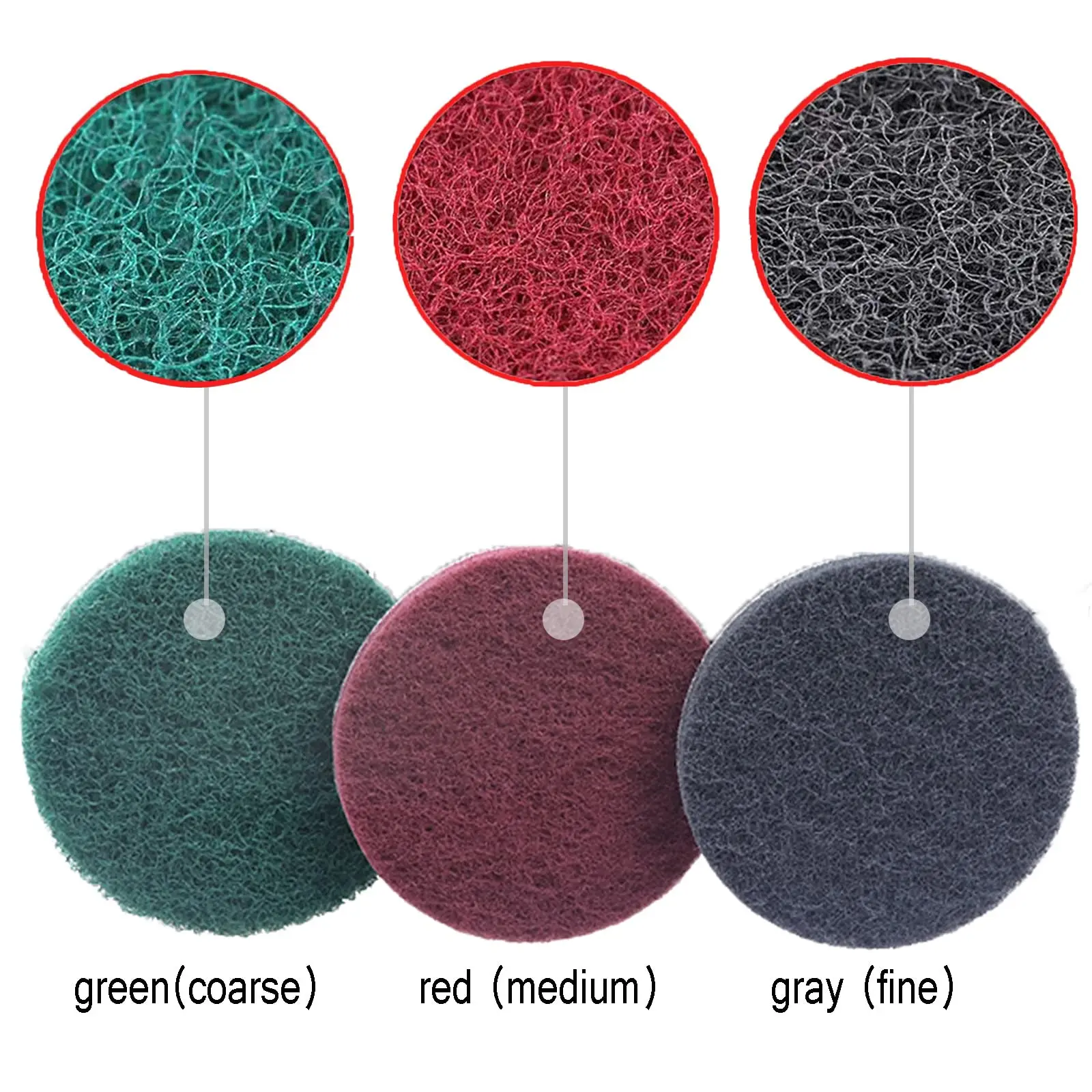 10 Pcs 4 Inch  Industrial Circular Scouring Pad Self-adhesive and Durable  for Efficient Grinding and Surface Treatment