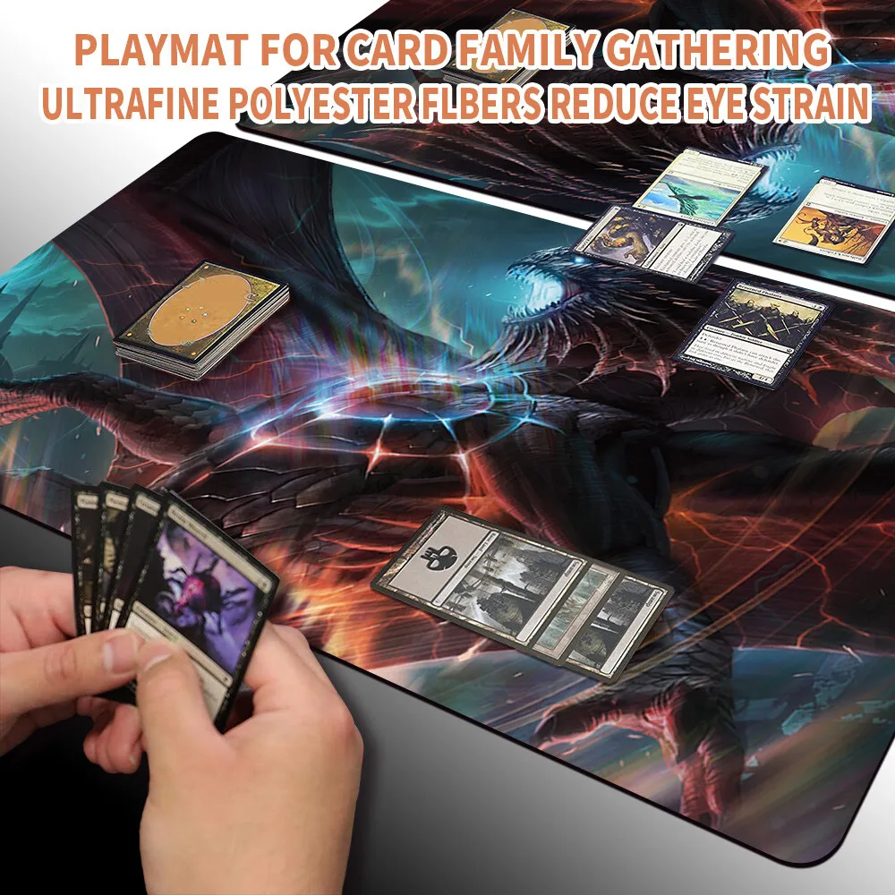 

Игровой коврик для мыши TCG Fantasy с рисунком дракона, MTG/CCG, боевые коврики для карт, противоскользящие утолщенные аксессуары для компьютера, ноутбука