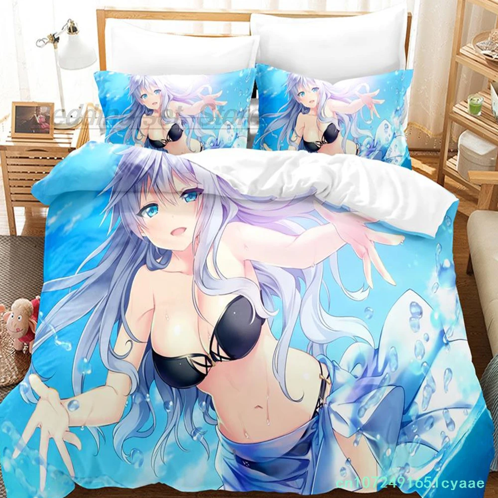 Bikini Anime Beauty Bedding Set Single Twin Full Queen King Size Bed Set Aldult Kid Bedroom Duvetcover Sets Europe And America 3
