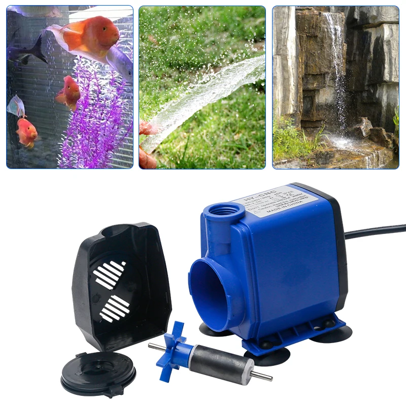 Bomba de água submersível para aquário, 45w, filtro de fonte, lago de peixes, tanque de água, fonte, bomba de sucção lateral, 220v-240v