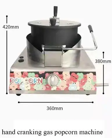 Electric Powered Industrial Cooking Pot Sweet Popcorn Maker Snack Equipment Machine
