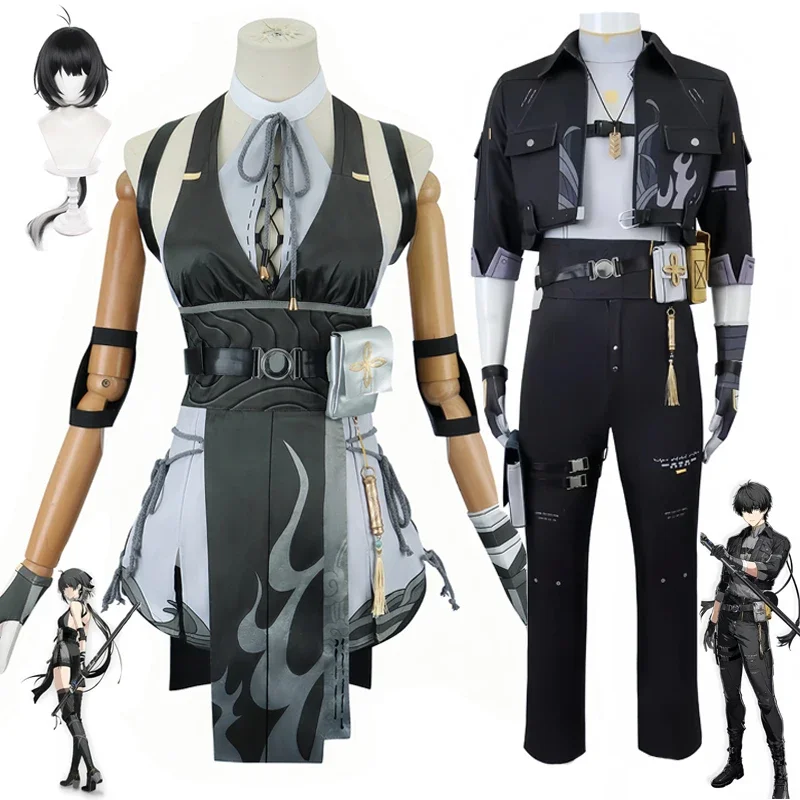 Game Wuthering Waves Costume Women Men Rover Cosplay V2.0 Fashion Handsome Combat Unifrom Halloween Party Role Play Clothing