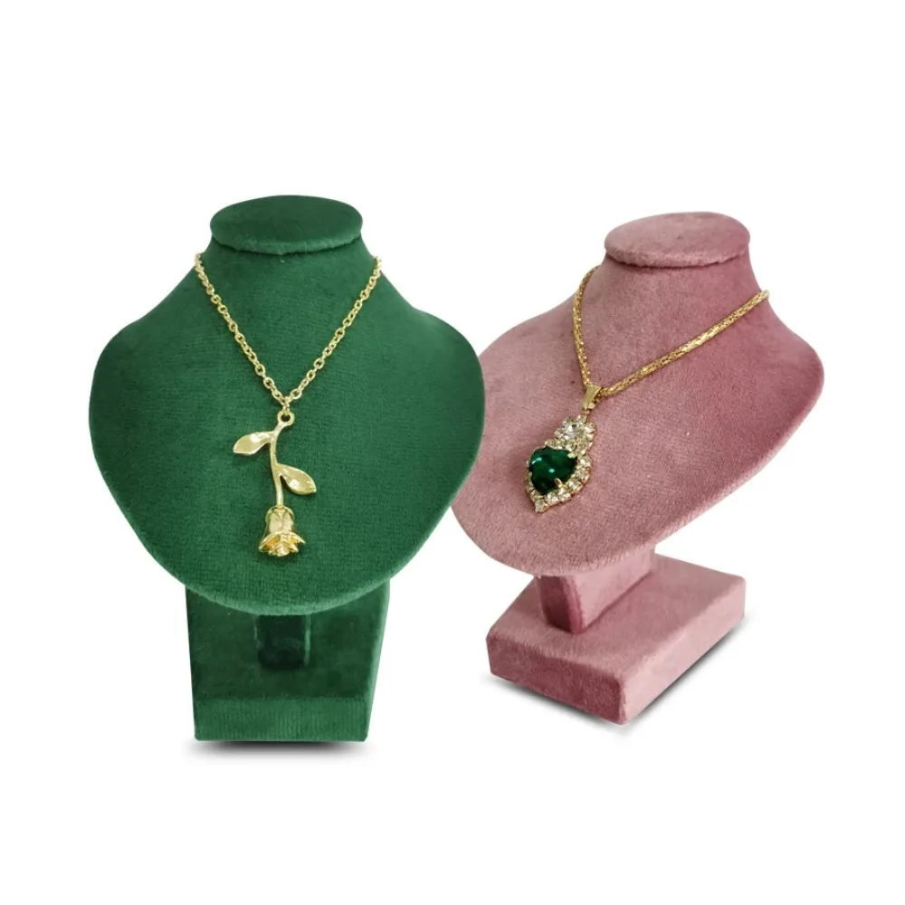 New Miniature Display Stand Solid Color Mannequin Neck Model Stand PU Necklace Organizer Choker Beads Chain