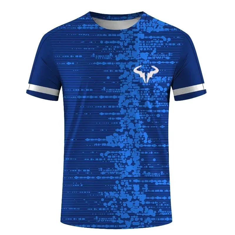 Men\'s sports T-shirt bull head brand breathable round neck short sleeved T-shirt running fitness quick drying men oversized top