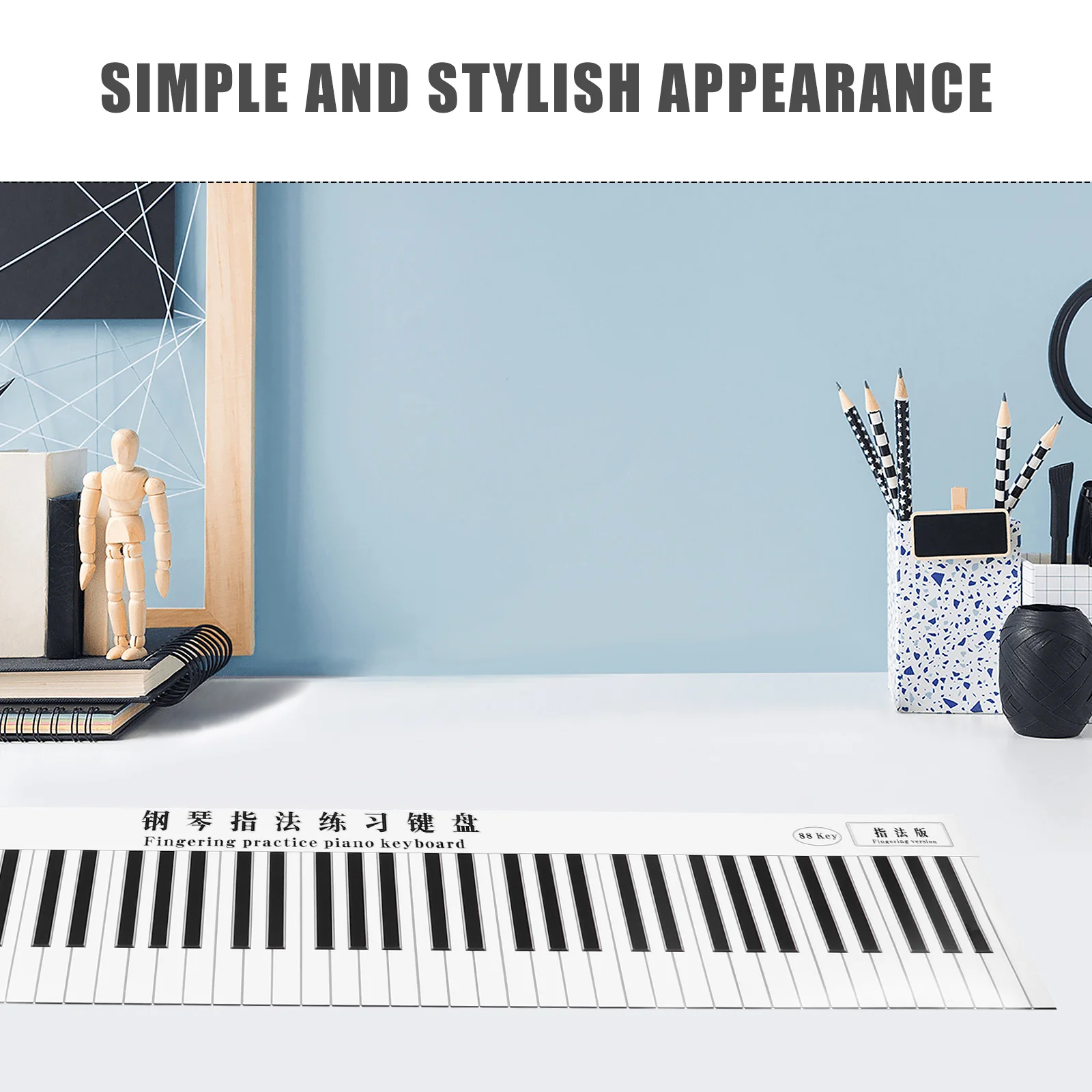

Portable 88-Key Piano Keyboard Practice Mat Waterproof Finger Training Pad for Musicians Piano Note Simulation Practice Tool
