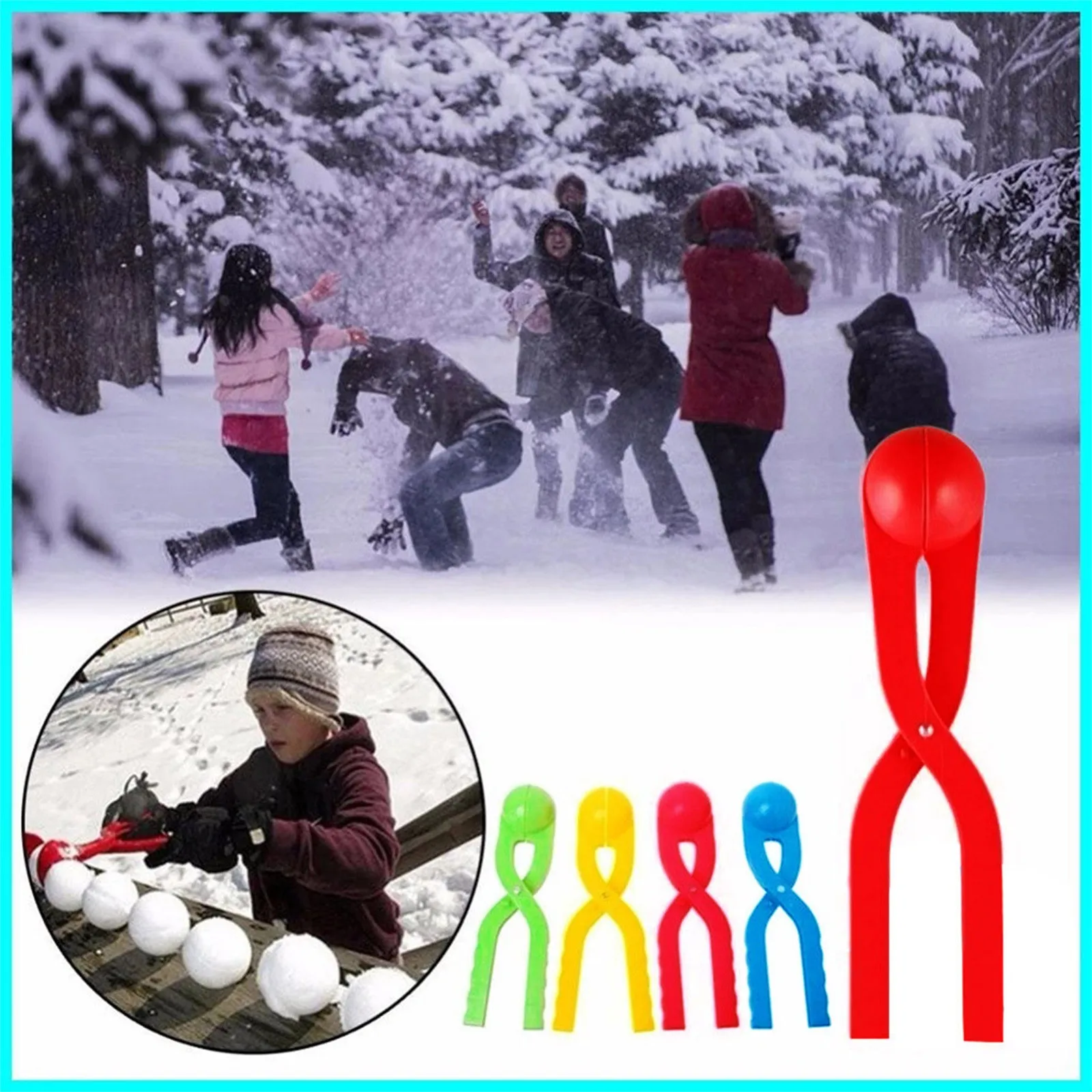 Pince à boule de neige amusante pour enfants, flocon de neige en forme de canard, pince pour l'extérieur, sable, boule de neige, moule, jouets de sport de combat