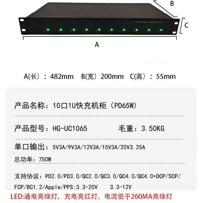 10MouthTYPE-C1UCabinet-type fast charger with single port65WOrange port multi-protocol super fast charging