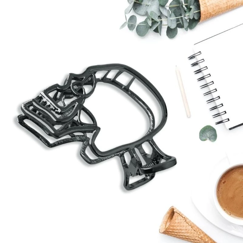 5ASD مجوفة جمجمة مخلب مقطع للبالغين 2000s هالوين مشبك مشبك مشبك تحديثات الشعر ملحق للاحتفال بالمهرجان