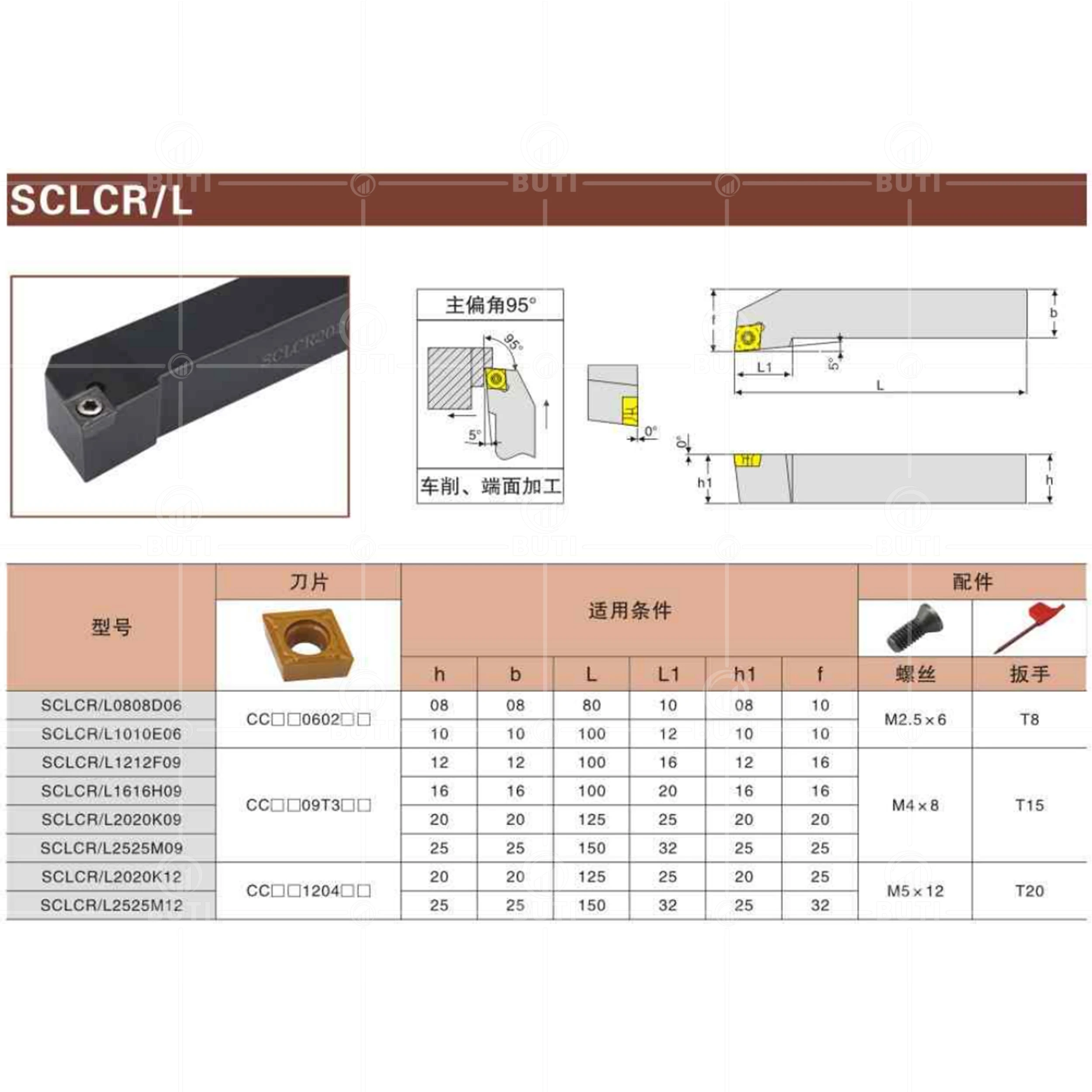 Imagem -05 - Deskar-cnc Torno Torno Girando Externo Branco Porta-ferramentas Cortador para Lâminas Cmt 100 Original Sclcr L0808 1010 1616 2023 2525