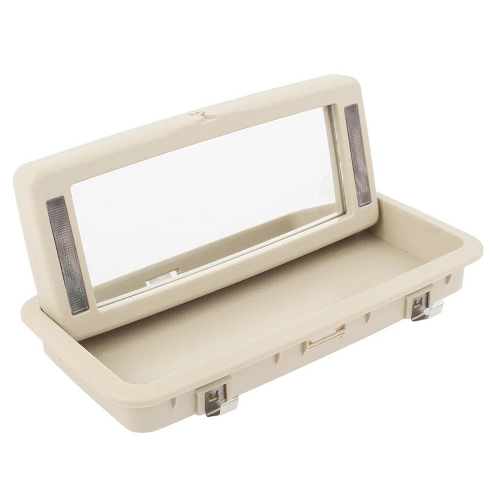 

Beige Plastic Rear Row Vanity Mirror Makeup Mirror with Lights C2D19845AMN Fit for Jaguar XJ 2010-2014 2015 2016 2017 2018 2019