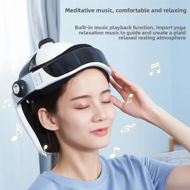 

Head Massager Electric Helmet Automatic Scalp Massager Household Press Head Knead and Grab Top of Head