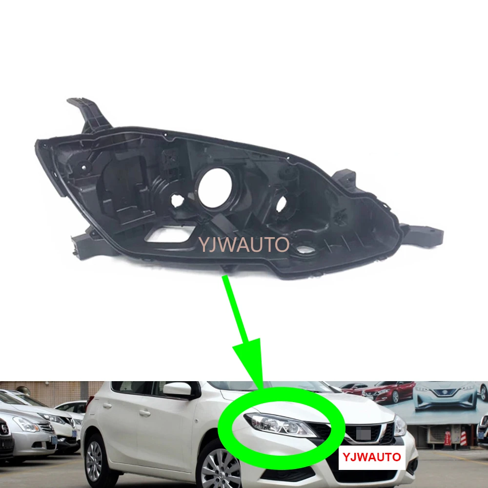 

For Nissan Tiida Versa Pulsar 2016-2020 Headlight Base Car Headlamp House Rear Replacement Auto Front Lamp Holder Back Support