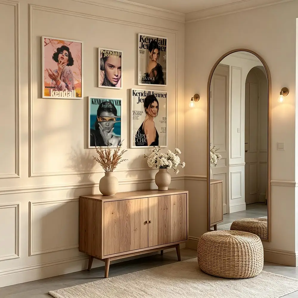 actress Kendall Jenner Poster Poster Waterproof HD Unframed Self‑Stick Decor Wall Art for Home Room Decoration Gift