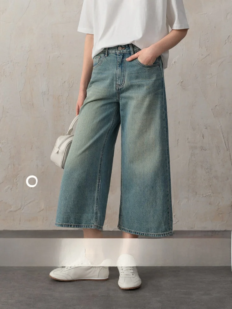 

Американские ретро-джинсы женские летние свободного кроя с высокой талией, прямые, синие, стрейч, из хлопка, облегающие, джинсовые брюки