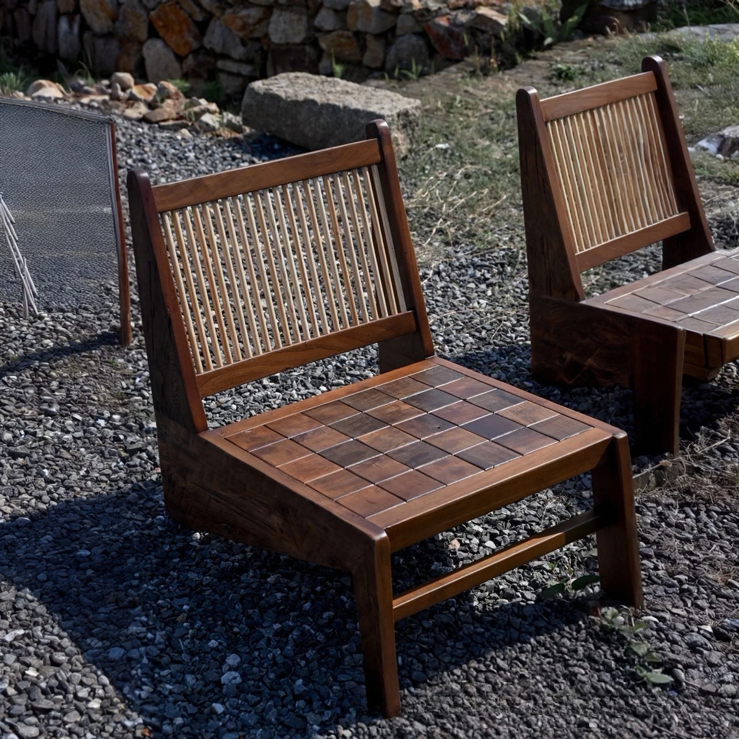 

Wabi Sandy Wind Old Elm Back All Solid Wood New Chinese Tatami Outdoor Leisure Sofa Chair