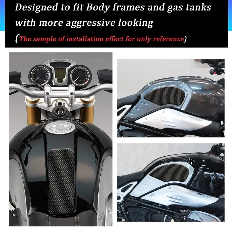 Motorcycle Anti Slip Fuel Oil Tank Pad Side Knee Grip Decal Protector Water Proof Sticke 3D For BMW R NineT RnineT R Nine T 2014