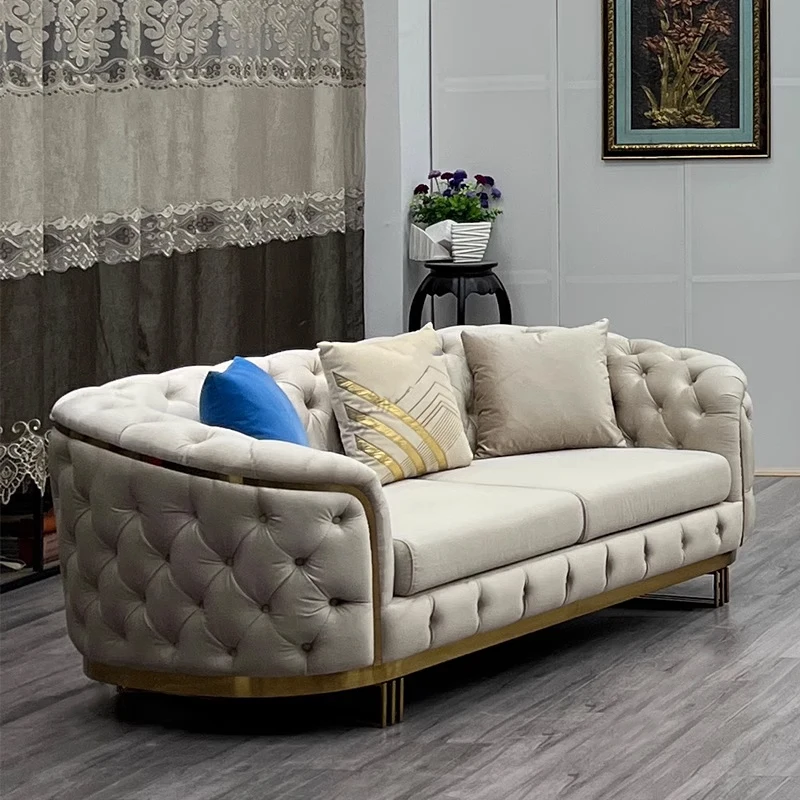 Luxus Stil moderne Sofa garnitur Möbel Wohnzimmer Licht Luxus einfaches Design Sofas