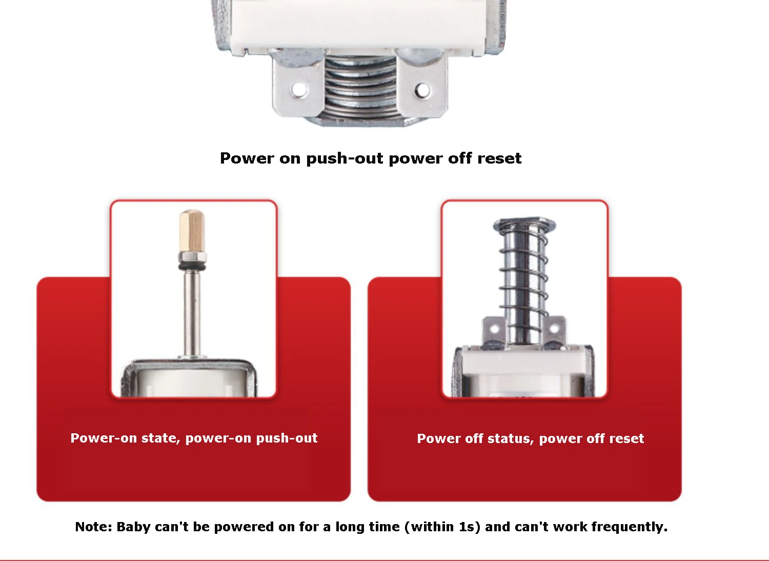 DC 12V 24V AC 220V Self-Reset 60MM Long Stroke Electromagnet Thrust 15KG Push-Pull Electromagnet