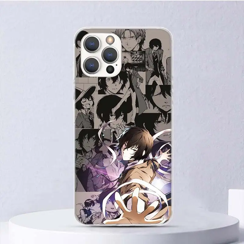 Bungo Stray Dogs Manga Soft Case For iPhone 16 15 Plus 11 12 13 Mini 14 Pro Max Apple Phone Cover X XS XR SE 7 8 SE Coque 11 12 