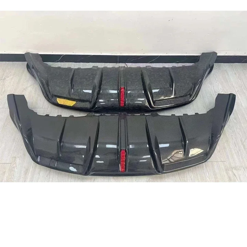 For Tesla Model Y IMP style Carbon Fiber Car Rear Bumper Diffuser Rear Splitters Spoiler Back lip Car Accessories body kit