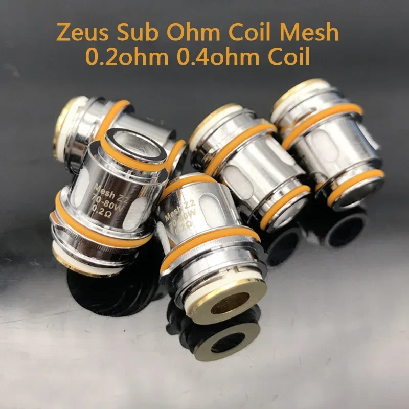 5szt/lot Zeus Sub Ohm Coil Mesh Coil Replacement Atomizer Coil Heads Z1 Z2 0.4ohm 0.2ohm For E Cigarette Zeus Sub Ohm Tank