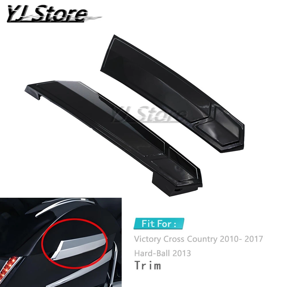 Motorcycle Saddlebag Hinges Covers For Victory Cross Country Tour 2010- 2017 Hard-Ball 2012-2013 Cross Roads 10-14 Chrome&Black