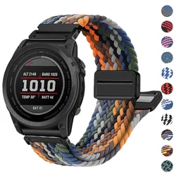 22 26mm Elastic Quick Fit Nylon Strap Enduro2 Wristband For Garmin Fenix5 5XPlus 6 6XPro 7 7XPro 8 Bracelet Tactix7Pro WatchBand