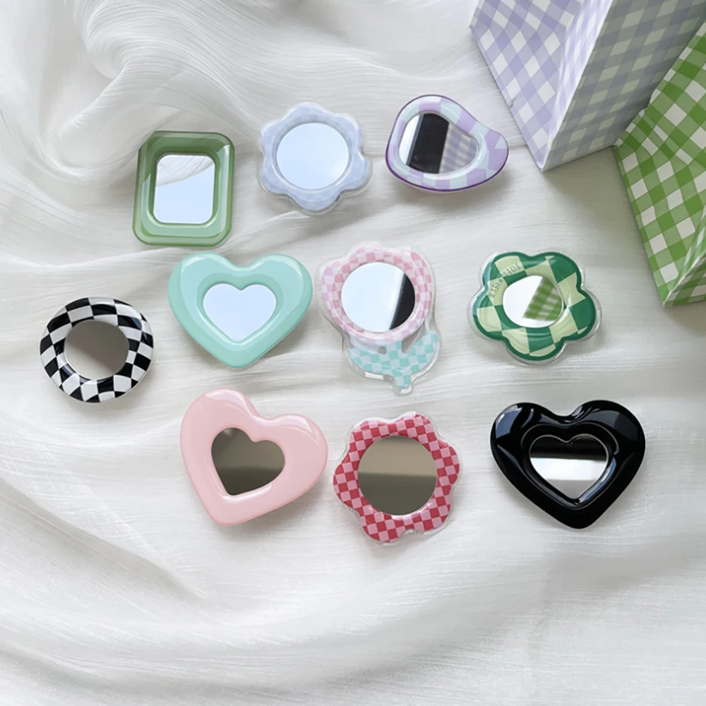 JCD Cute Mirror Tulip Flower Folding Mobile Phone Grip Holder Socket Pocket Support For Phone Finger Ring Expanding Stand