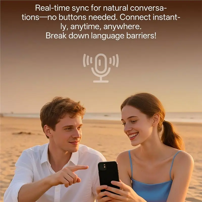 A25P Clip-On Magnetic Translator Voice And Video Simultaneous Interpretation Multilingual Translation Supports 145 Languages