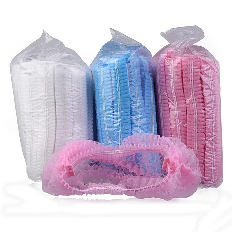 

10pcs Non-woven Disposable Shower Caps Dust Hat Women Men Bath Caps For Spa Beauty Salon Bathroom Bonnets Hotel Accessories