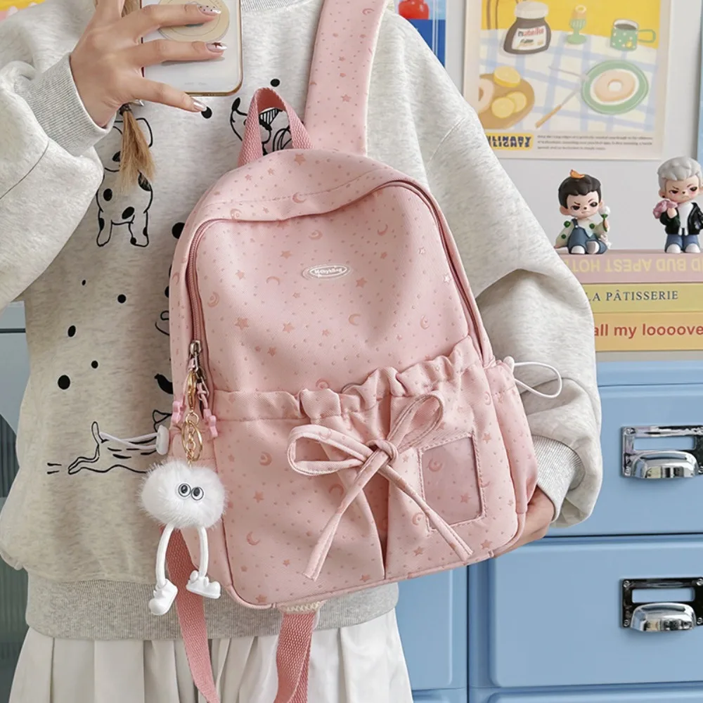 

New Simple Printing Casual and Sweet Student Class Schoolbag Lightweight and Versatile Large-capacity Backpack Multi-function